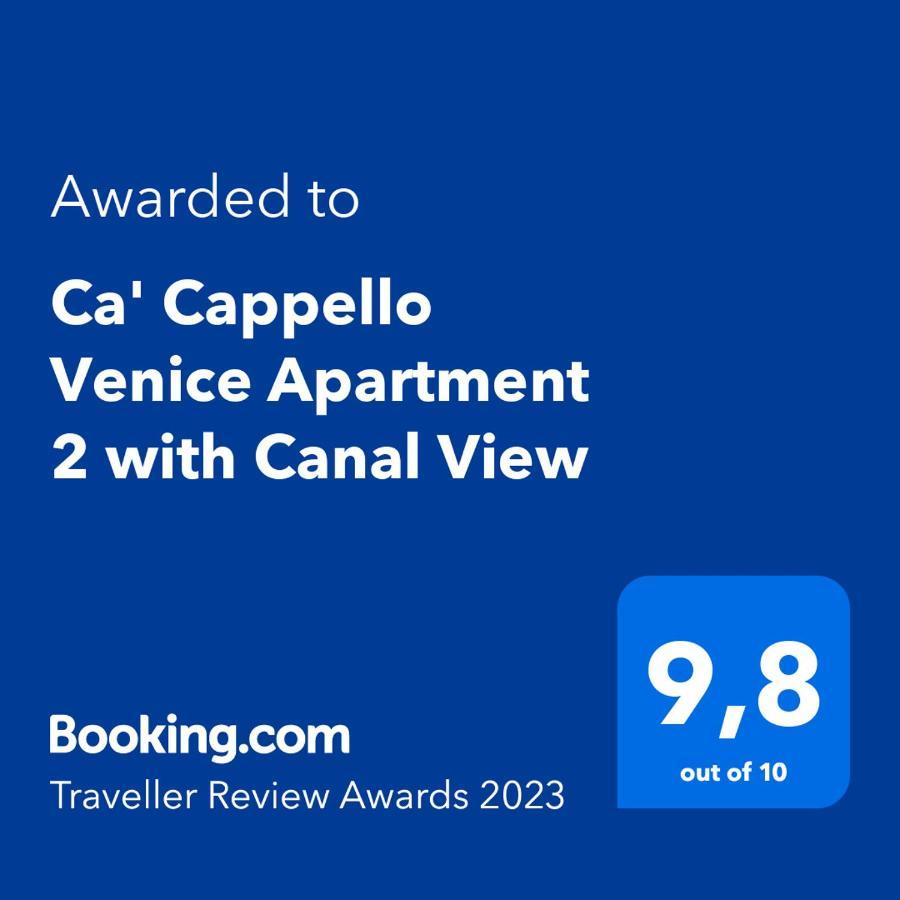 Ca' Cappello Venice Apartment 2 With Canal View Dış mekan fotoğraf